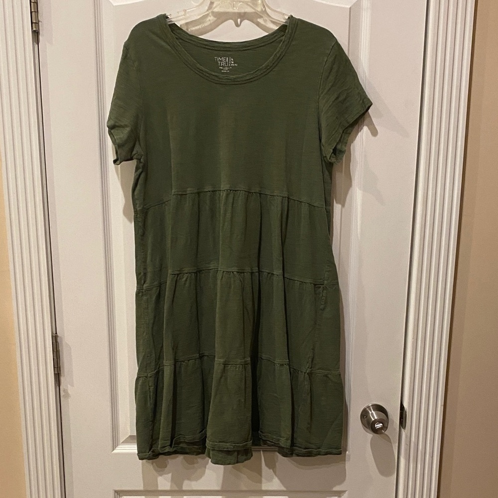 Time and Tru Olive Green Top